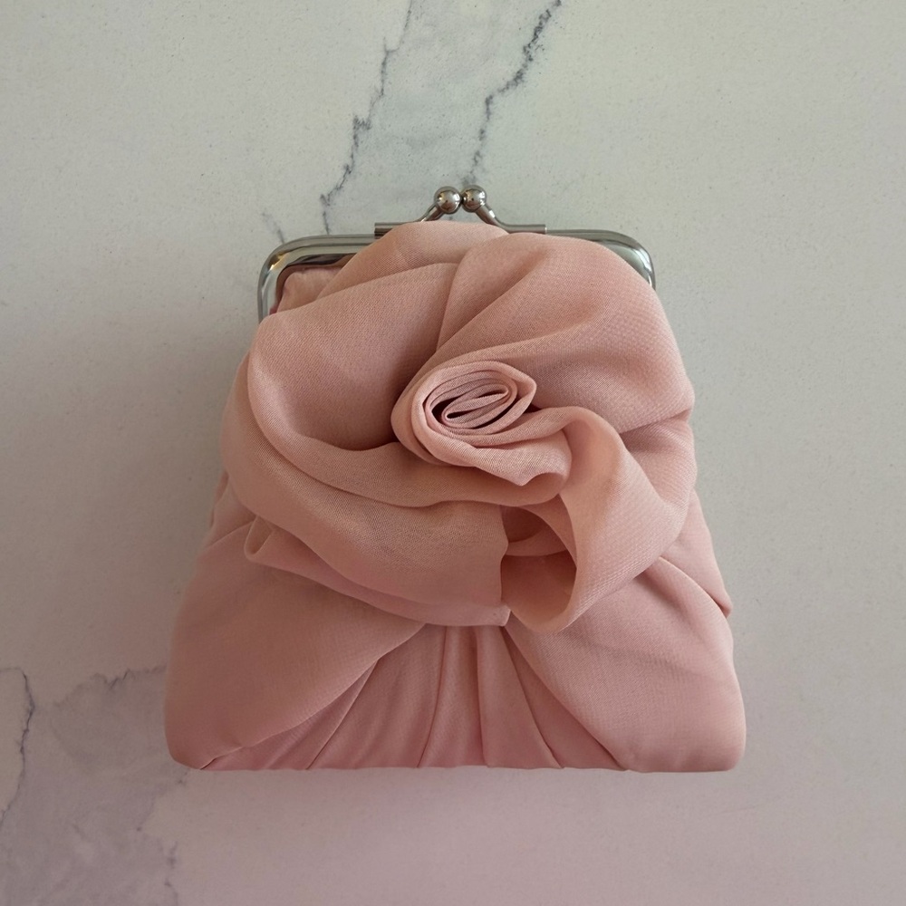 Mini Bag, Rosettes, Rose, Corsage Handbag, Powder Pink
